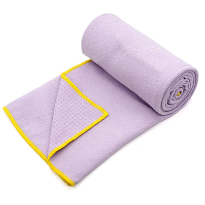 Eunzel Hot Yoga Towel - Microfiber Non Slip Yoga Mat Towel with Grip Dot Sweat Absorbent Towel for Hot Yoga, Pilates and Fitness 72" x 24", Dark Cyan/Orange