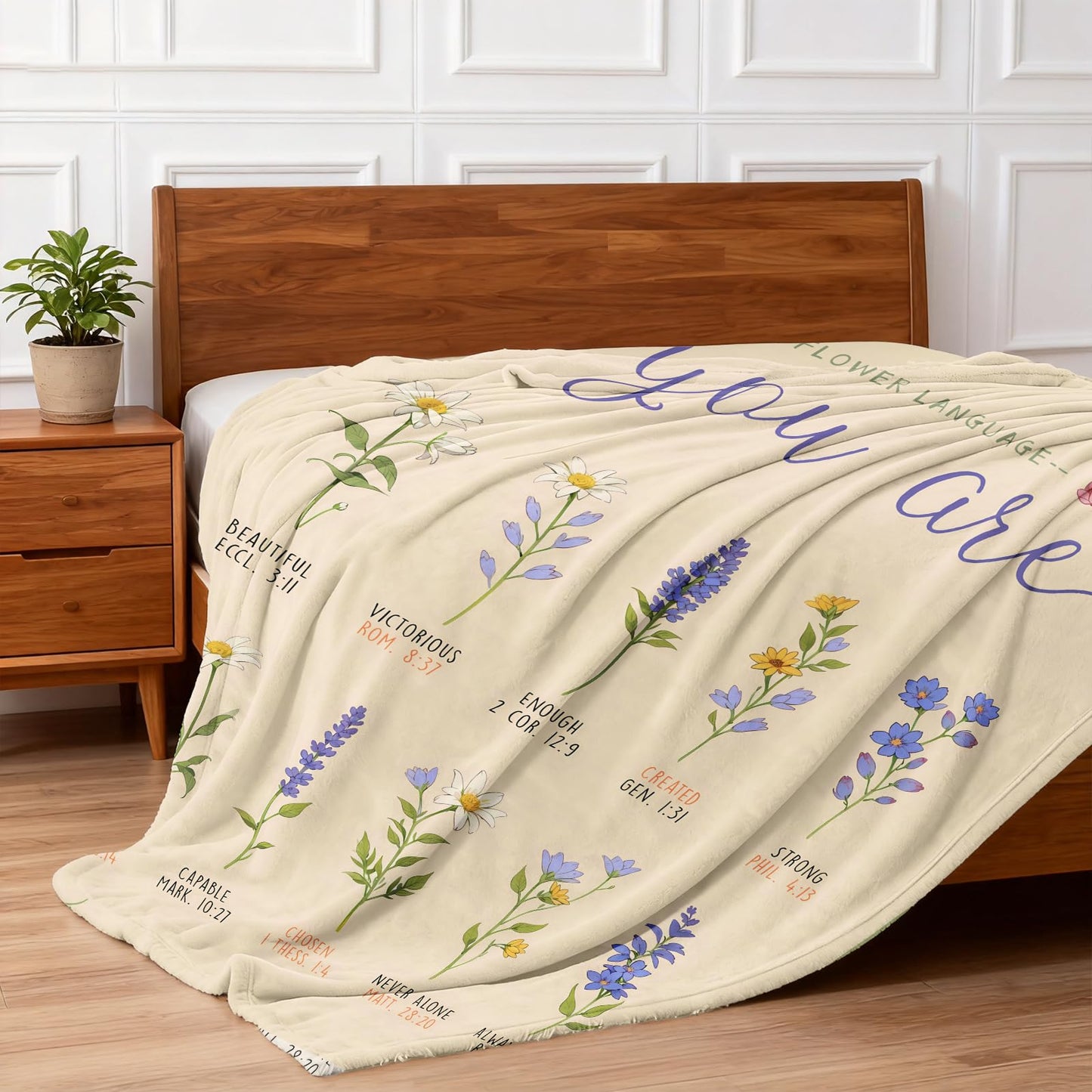 Christian/Inspirational/Religious/Spiritual/Birthday Gifts for Women/Adults, First Holy Communion Gifts for Girls, Soft Throw Blankets for Women 40"x 60"