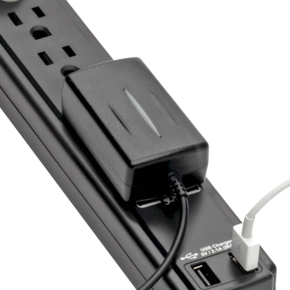 Eaton Tripp Lite series 6 Outlet Surge Protector Power Strip, 6ft Extension Cord, 900 Joules, 15A Circuit Breaker, UL Certified, Black (TLP606B)
