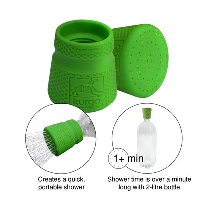 Kurgo Mud Dog Travel Shower, Works with any 2 Litre Water Bottle