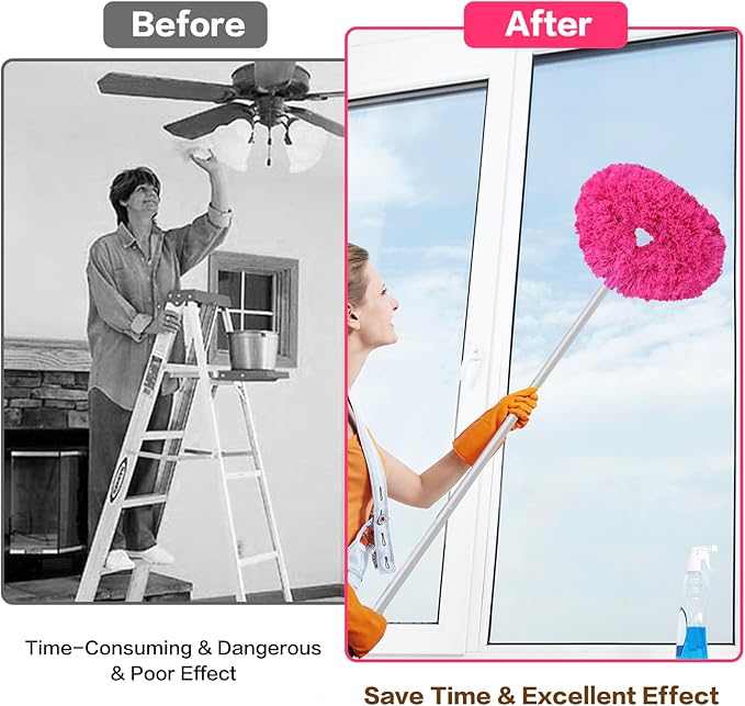 Ceiling Fan Cleaner Duster Reusable Microfiber Ceiling Fan Blade Cleaner
