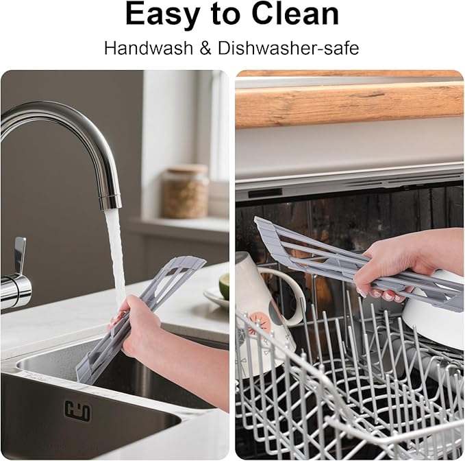 Corner Sink Caddy Kitchen Sink Organizer, Silicone Wrapped Triangle Roll Up