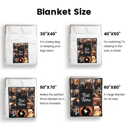 Custom Blanket with Picture Customized Thow Blankets Personalized Blanket Customizable Blanket Photo Blankets Customize Valentines Day Gifts for Her Him Girlfriend Boyfriend Wife Husband Mom Couple