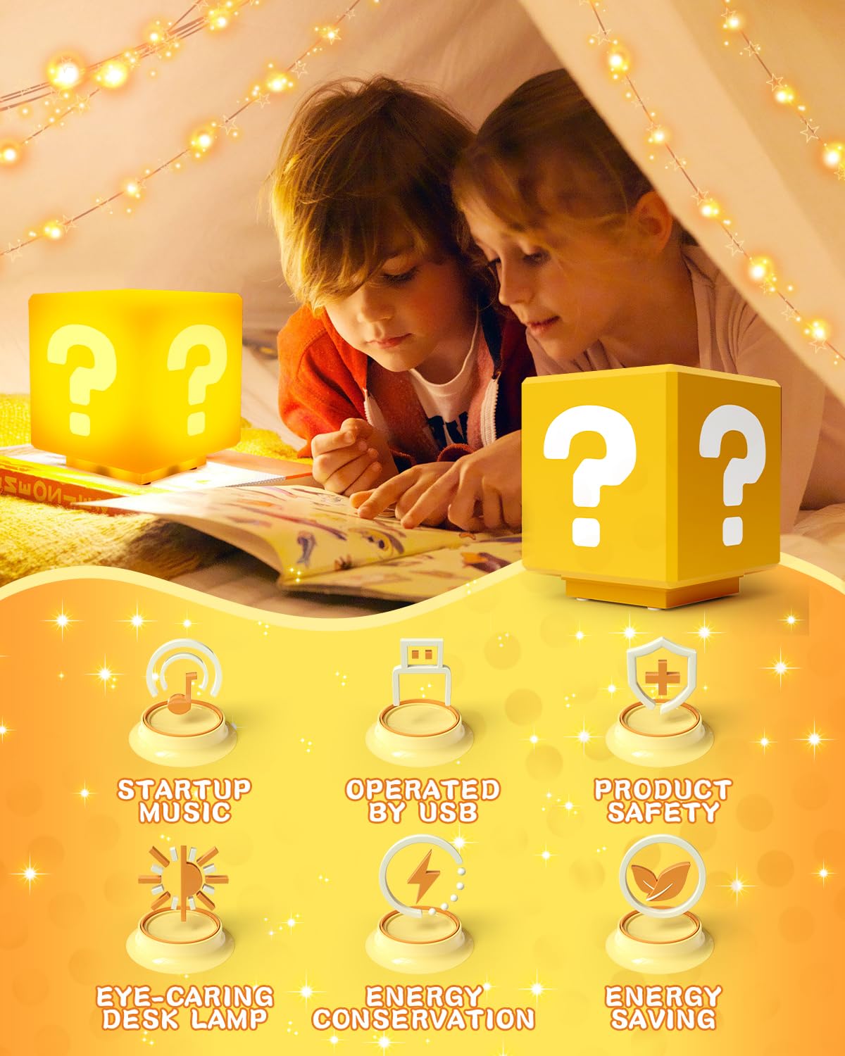 NESIMY Super Bros Toys for Boys 4-6 Night Light for Kids with Game Sound Effects Illusion Lamp Room Decor Merchandise As Gifts for Kids 6-8 Fans