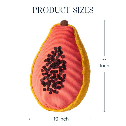 Phantoscope Papaya Shaped Throw Pillow, Fruit Themed Cushion for Couch, Bed and Chair, Pink, 10 x 15 inches