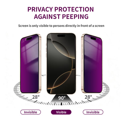 2 Pack Privacy Screen Protector for iPhone 16 Pro Max Tempered Glass 6.9inch Private Saver Anti-Spy Eye Protection Anti-Scratch Full Coverage
