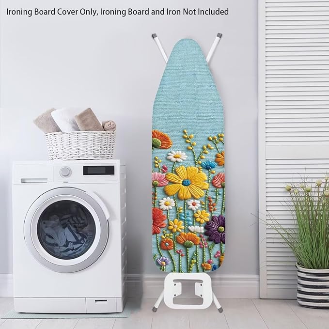 Sprowallow Colorful Daisy Ironing Board Cover Heavy Duty Iron Pad Covers Stain