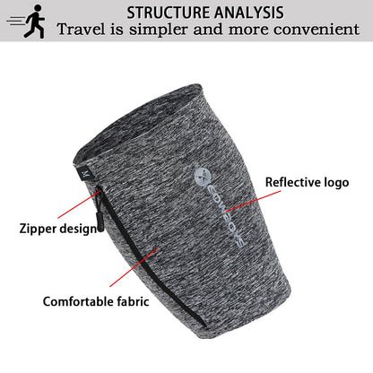 RAKSONIC Running Phone Armband for Men Women,Universal Arm Bands for Phones Below 8 Inches,Waterproof Cell Phone Armband for Hiking,Running,Cycling,Climbing(Grey L)