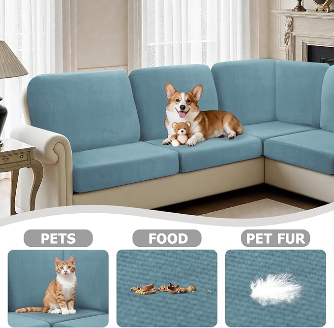 Arfntevss Sectional Couch Covers L Shape Couch Cushion Covers Slipcovers Fitted
