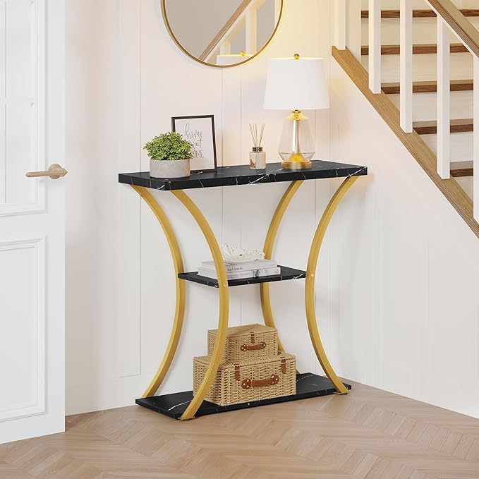 Hoctieon 3 Tier Console Table