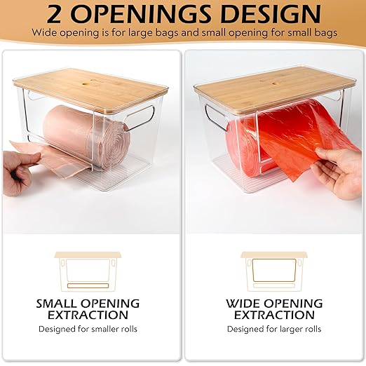 2 Pack Stackable Trash Bag Dispenser