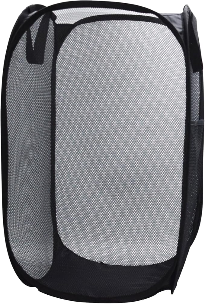 HONOMA Sturdy Mesh Laundry Hamper Basket Bag, Pop up Basket