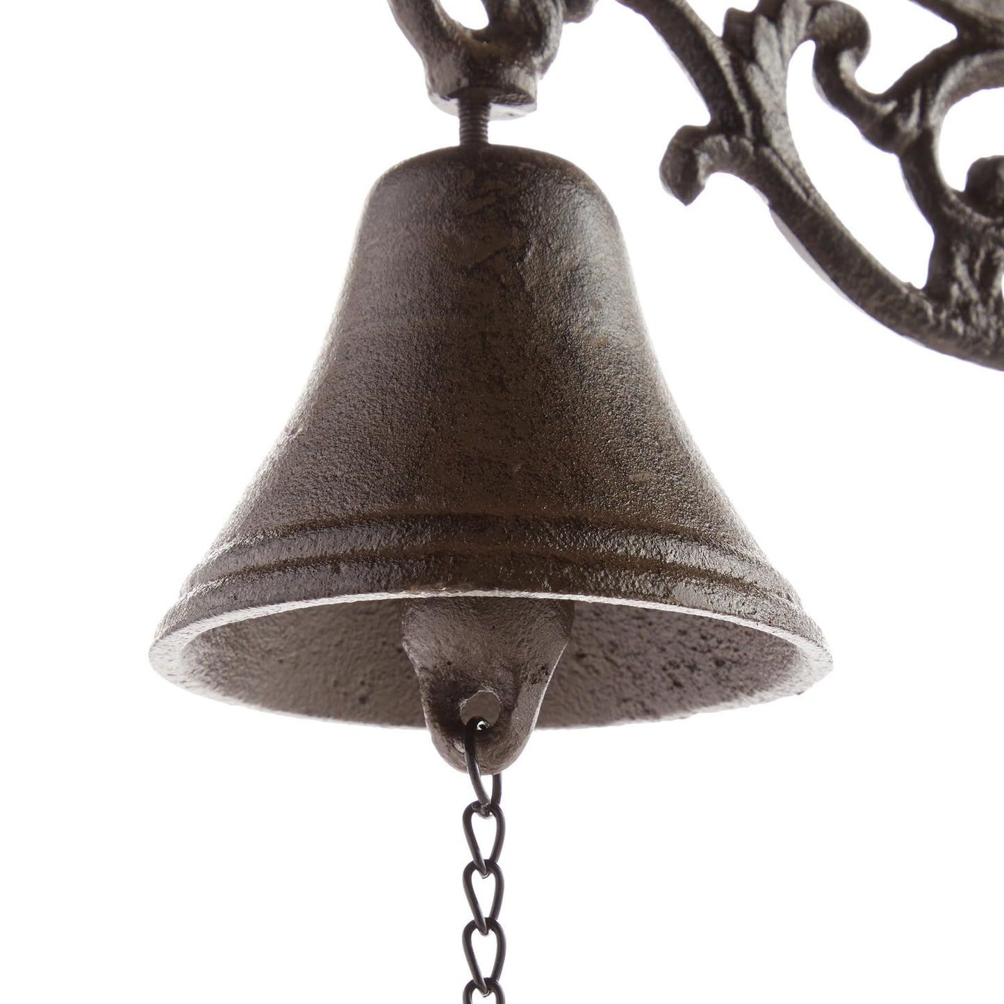 Juvale Dinner Bell Outdoor - 6.7 x 8.9 x 0.8 in, Black Cast Iron, Antique Style - Outdoor Welcome Bell for Front Porch & Wall Decor