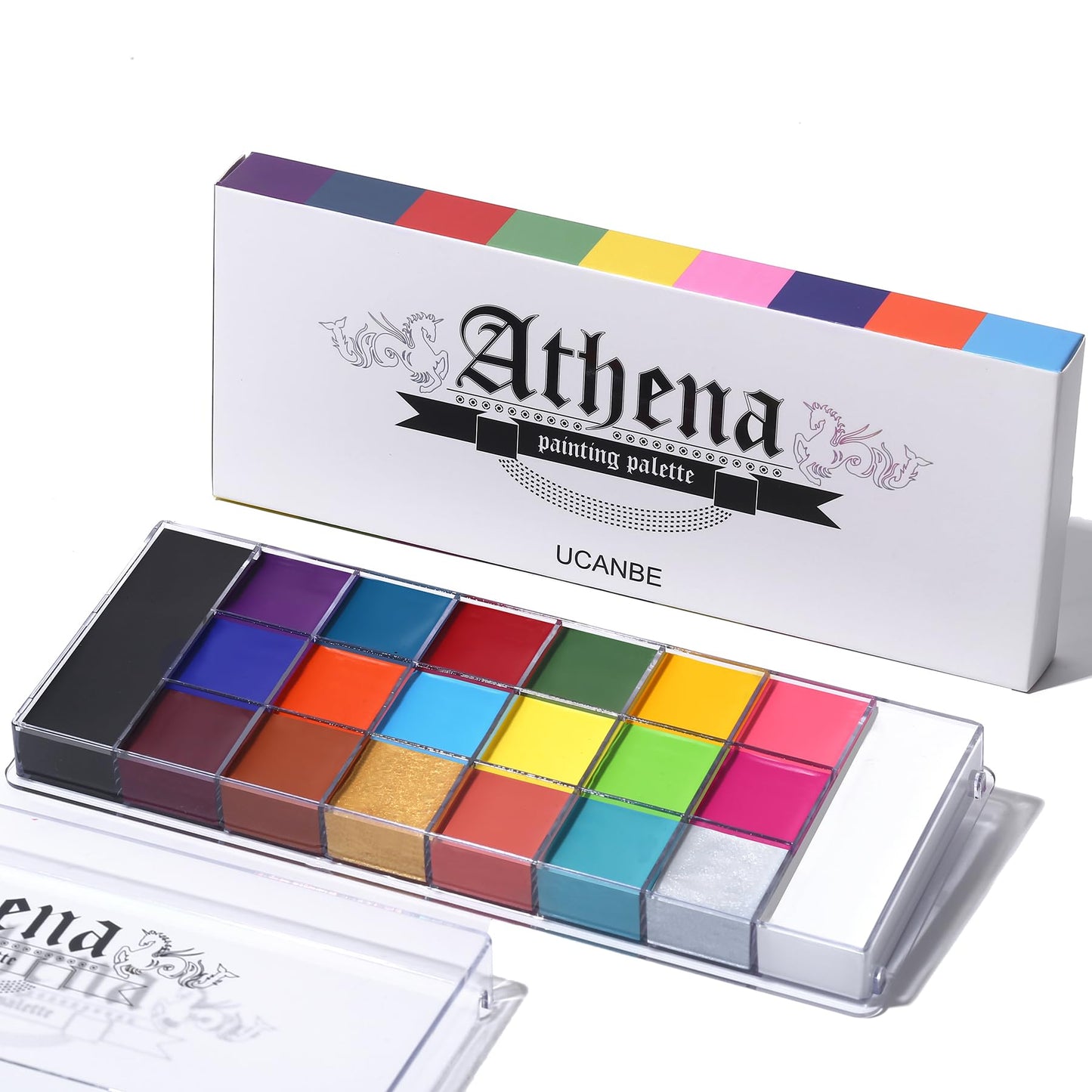 20 Colors Face Body Painting Oil, Safe for Kids/Adult Flash Tattoo Painting Art, Halloween Party Makeup Fancy Dress Professional Beauty Palette