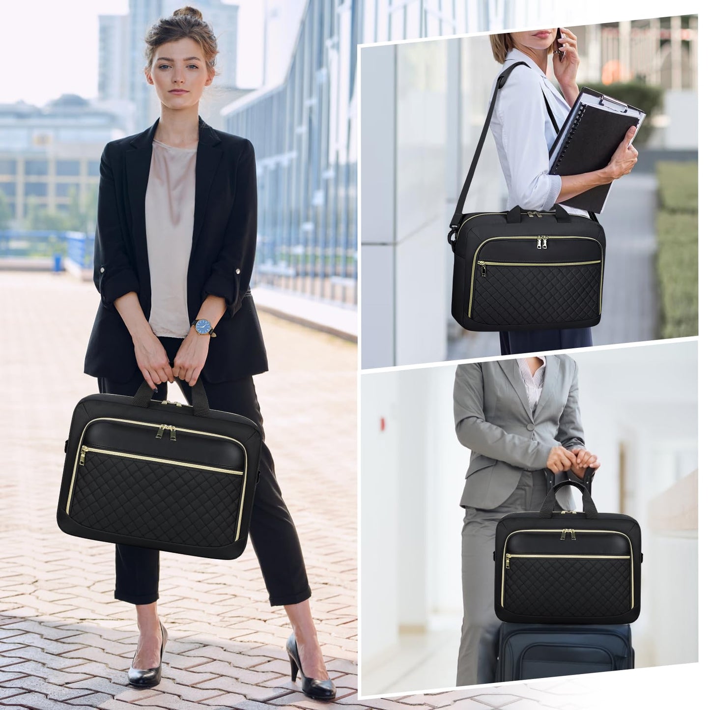 NEWHEY Laptop Bag 17.3 inch Briefcase for Women Large Laptop Case Computer Bag Work Bag Messenger Bag for Business/Office Travel/College
