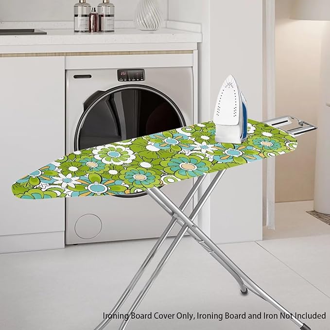 Green Hippie Flower Ironing Board Cover Large Extra Wide Table Top Ironing