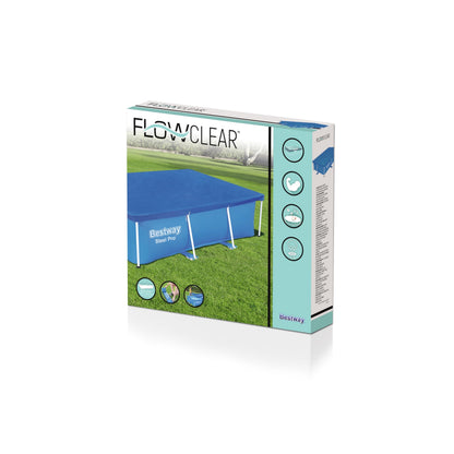Bestway Flowclear Swimming Pool Cover for Rectangular Steel Pro Pools, Multiple Sizes