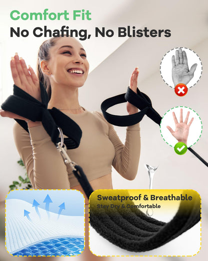 Wonderful Day 2PCS Pilates Straps for Reformer, Comfortable Enhanced Thickness, Fitness Pilates Double Loop Exercise Straps for Home Gym Workout