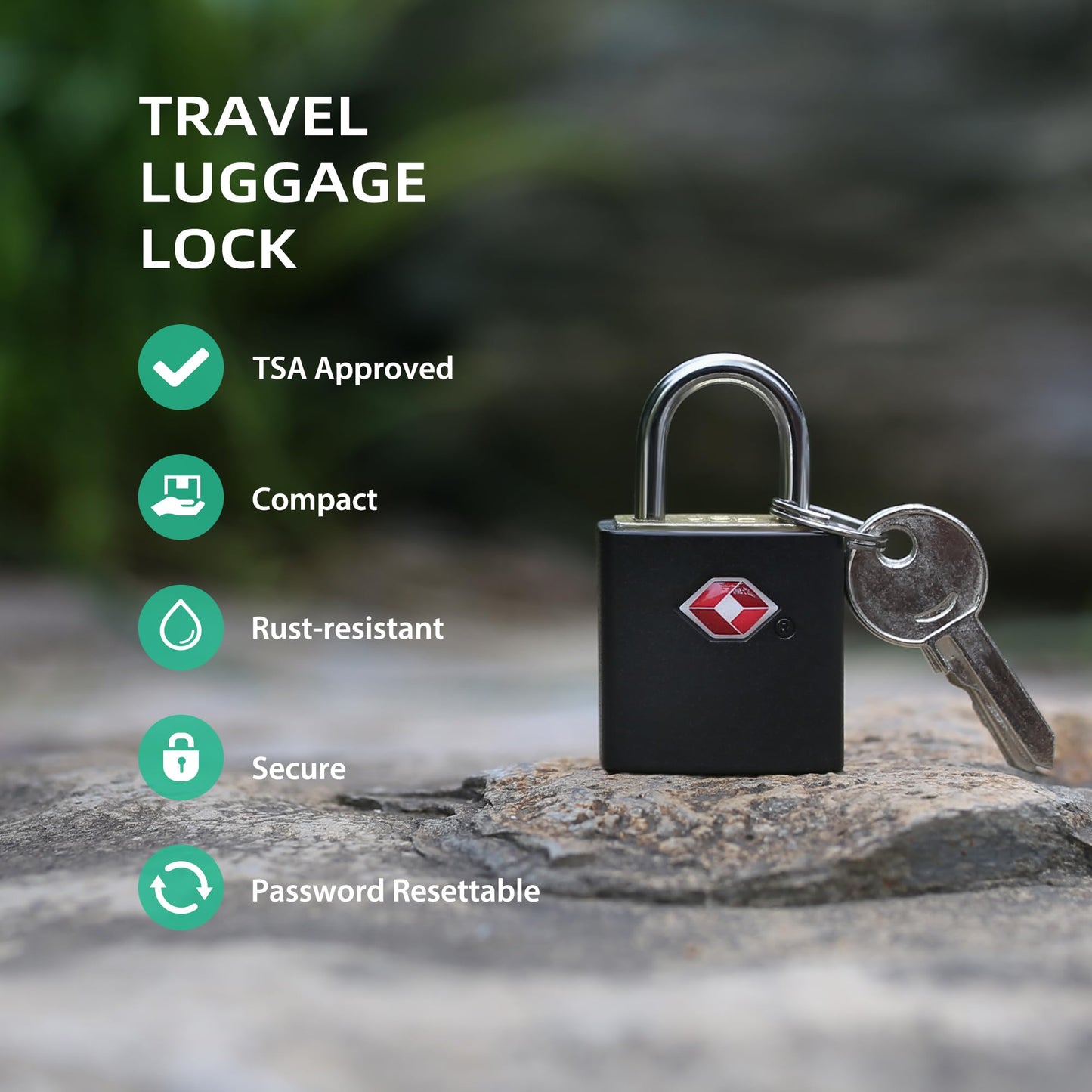 UP Security TSA Locks for Luggage with Keys, Travel Luggage Locks TSA Approved 4 Pack, Small Padlock with Key, Keyed Alike Mini Padlock for Suitcase, Backpack, Bag, Zipper, Case, Box, Small Locker