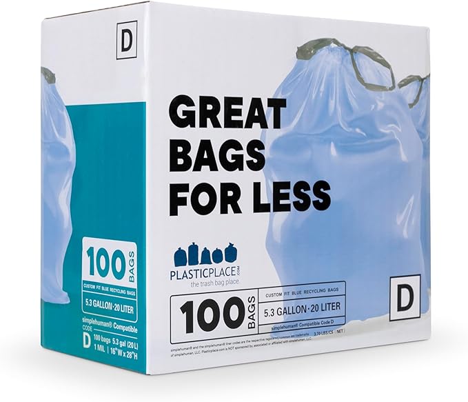Plasticplace Custom Fit Trash Bags, Compatible
