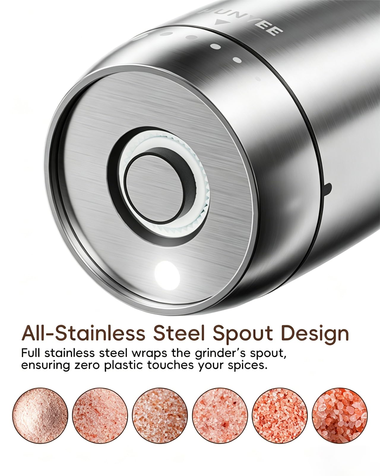 Electric Salt and Pepper Grinder Set - Automatic Stainless Steel Rechargeable Salt and Pepper Grinder Set with Storage Base, Large Capacity, LED Light & Adjustable Coarseness, Ideal Kitchen Gadget