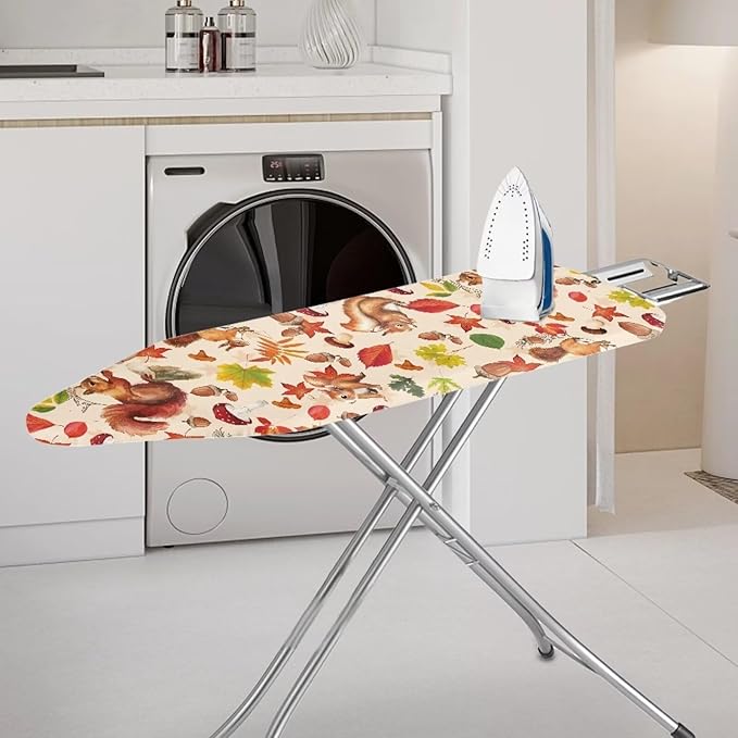 Fall Squirrel Leaves Tabletop Ironing Board Cover Standard Ironing Board