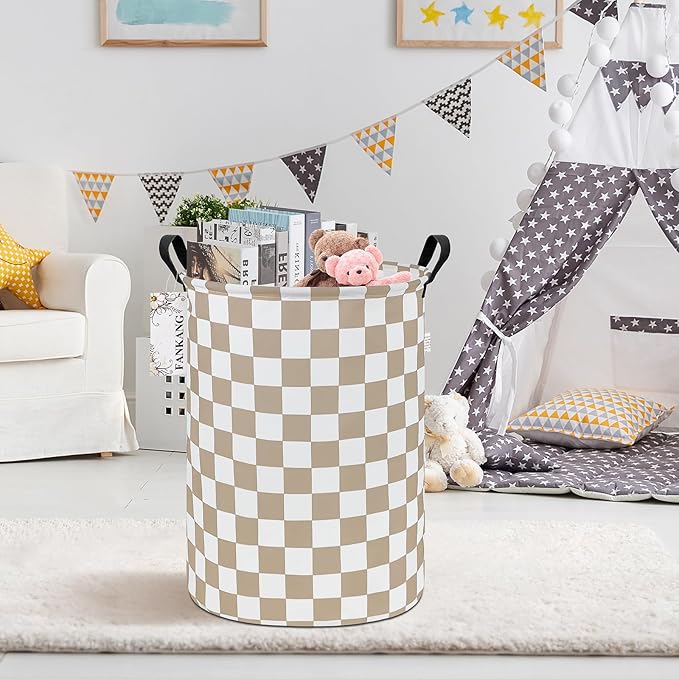 FANKANG Storage Basket, Nursery Hamper Canvas Laundry Basket Foldable