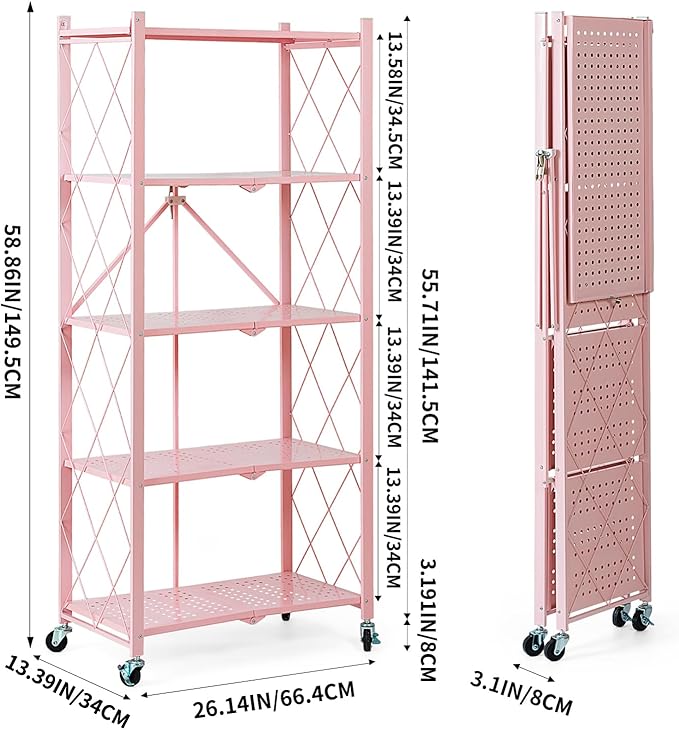 BRIAN & DANY 5-Tier Foldable Storage Shelves
