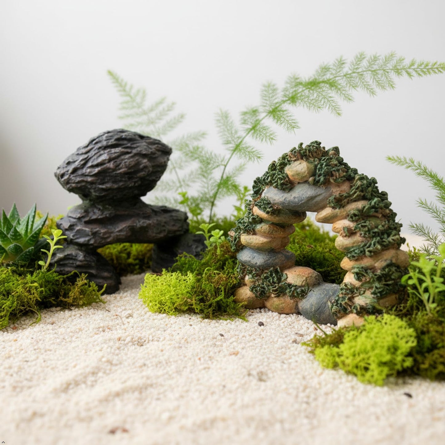 Kai Dream 6 Pcs Diorama Rocks Fake Rock Miniature Stone Rock Statue for Diorama Supplies Micro Train Landscape Railway Sand Table Miniature Models Fairy Garden Accessories