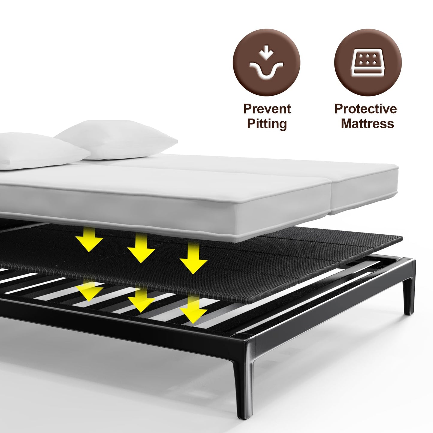 Breathable, Noise Minimizing, Moisture Resistant Bunkieboards,Low Profile Bed Support,Large Double Bed 10mm Bunkie Board, Full Size 54x75''