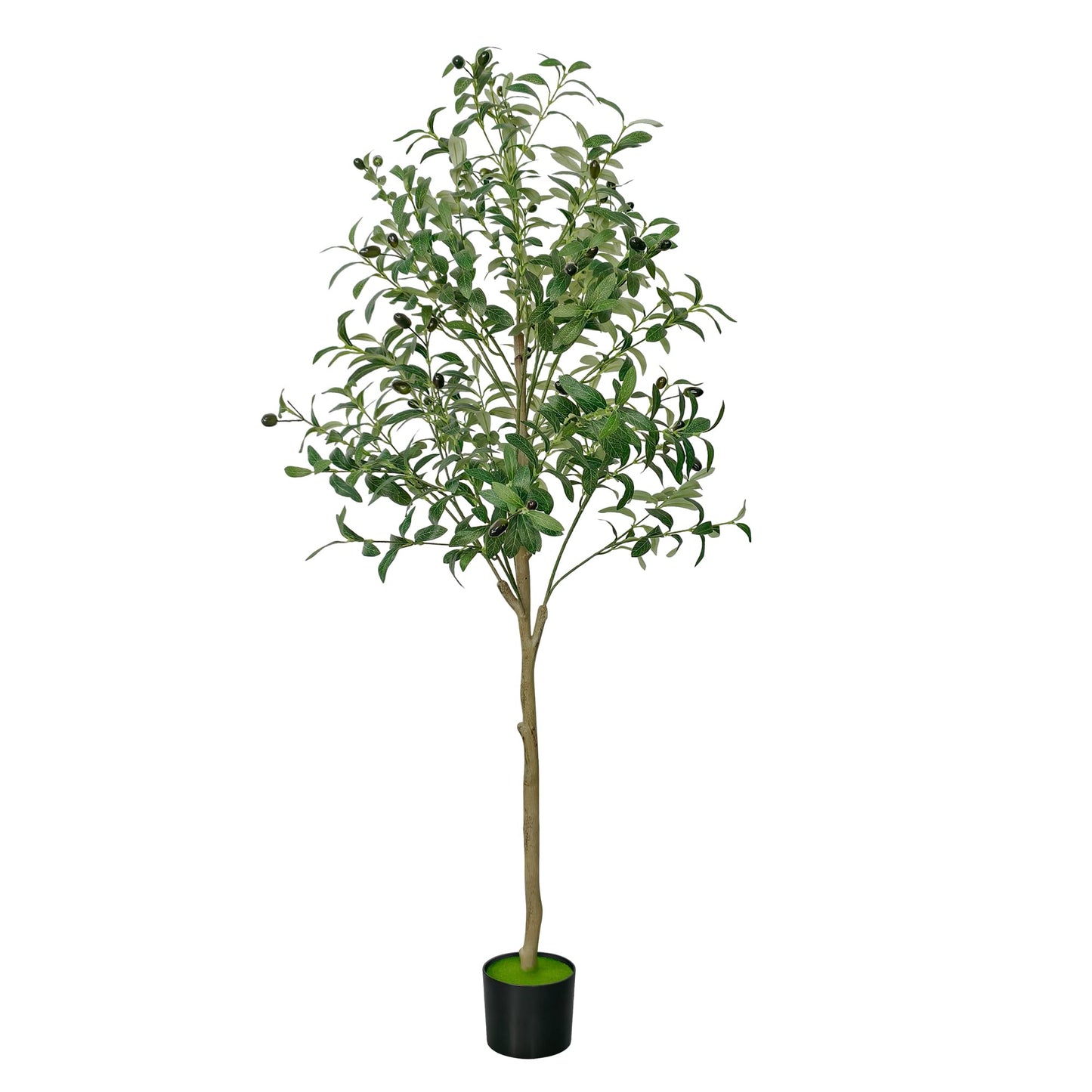 TENNOLA 5 FT Olive Trees Artificial Indoor, Faux Olive Tree 5 ft with Natural Wood Trunk Branches and Lifelike Fruits, Realistic Fake Tree Artificial Plants Tall with Planter for Home Office Decor