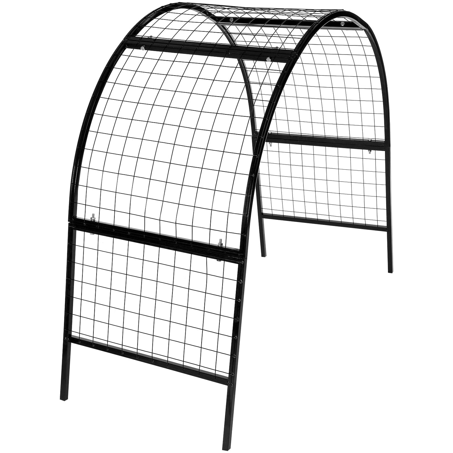 Newtay Arch Trellis for Planter Box Garden Wide Arbor Trellis Metal Arbor for Climbing Plants, Vegetables and Flowers Decorative Outdoor(Black,6 x 2 x 6 ft)