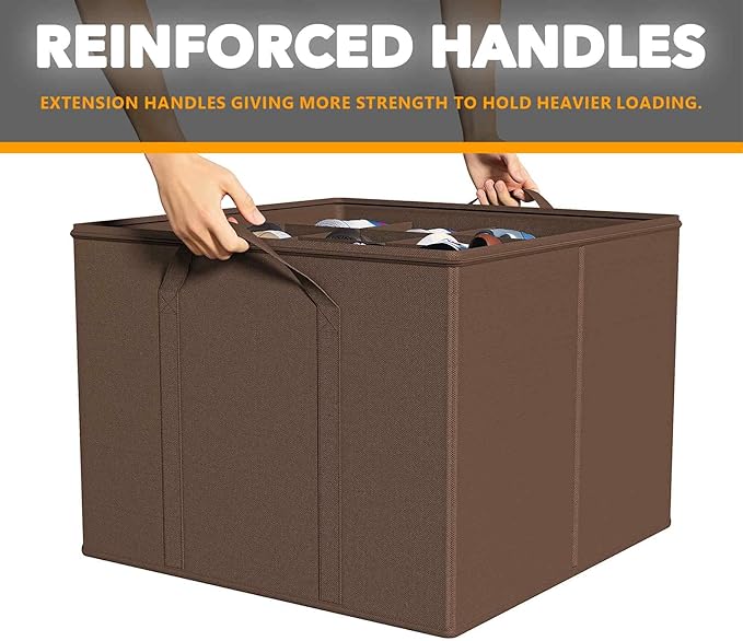 SpaceAid Shoe Organizer for Closet, 2 Pack Foldable Shoe Storage Containers