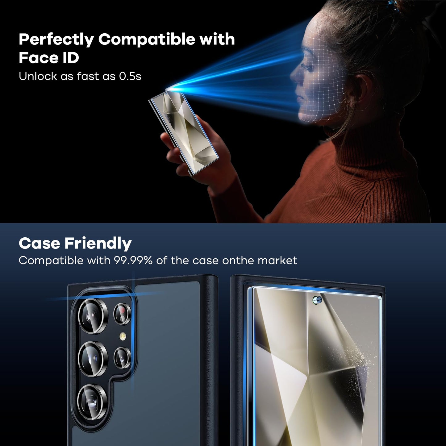 AACL 3-Pack for Samsung Galaxy S25 Ultra Screen Protector Tempered Glass, 9H Glass for S25 Ultra Screen Protector 5G, [Fast Alignment Tool] [Bubble Free] [6.9 Inch]