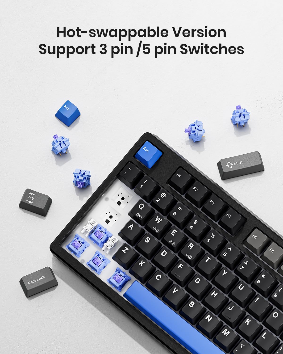 Wireless Mechanical Keyboard,Gasket Mounted with Creamy Sound,Bluetooth/2.4GHz/USB-C,Custom Hot Swappable,RGB Backlit,75% Compact Layout for Gaming/Typing/Win/Mac/PC (Retro Beige,Linear Switch)