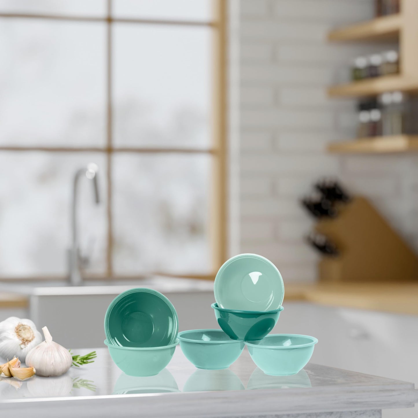 Oggi Set of 6 Colored Pinch Bowls - 4.5" / 11.4cm Diameter, Ideal Salt & Pepper, Dip, Condiments, Mini Bowls, Prep Bowls for Cooking, Mise en Place Bowls, Charcuterie