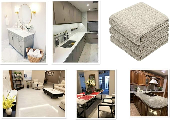 Waffle Weave Absorbent Kitchen Dish Towels