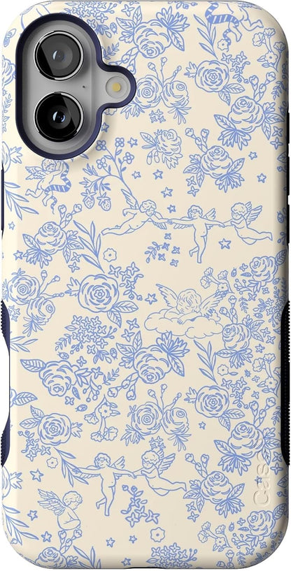 Casely iPhone 16 Plus Case | Blue Stripes | Sunday Best | Compatible with MagSafe | Bold Protective Design