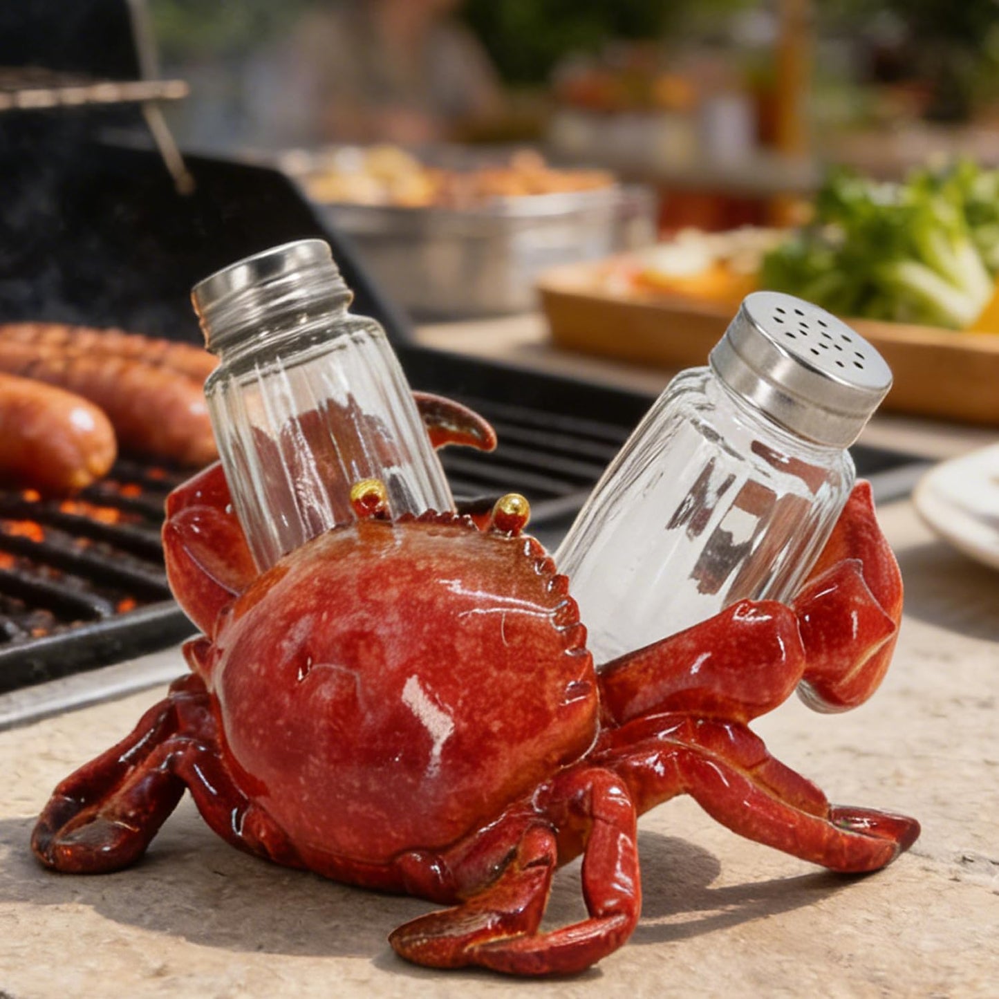 Red Crab Kitchen Accessories Decorative Salt And Pepper Shakers Funny For Table Coastal Kitchen Decor Nautical Beach Theme Ocean Style Dining Table Decorations