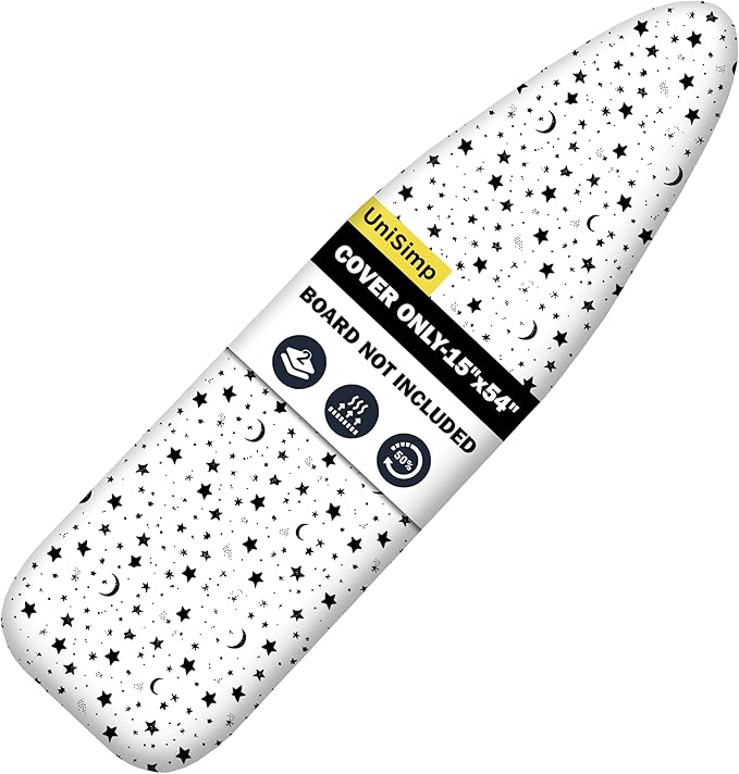Ironing Board Cover and Pad 15"x54" Extra Thick Natural Cotton, Scorch and