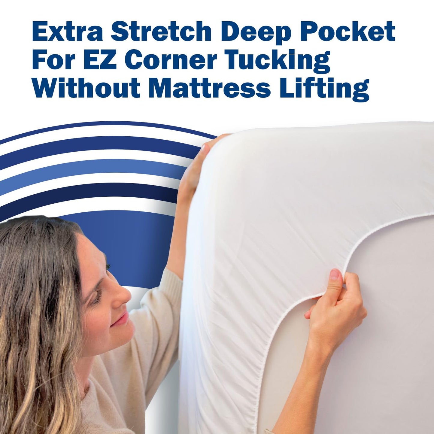 CleanRest Waterproof Mattress Fitted Sheet Protector, Ultimate Defense Against Spills and Wear, MicronOne Allergen Barrier, Breathable, Chemical-Free, Fits Mattress Depths 12" to 21" (King)