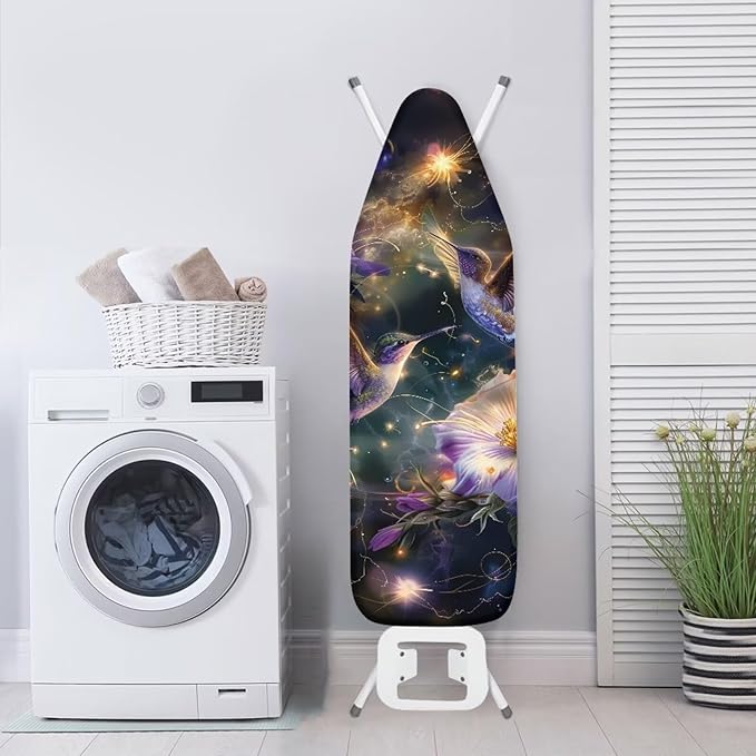 Glitter Hummingbird Ironing Board Cover and Pad 15x54 Standard Size Ironing