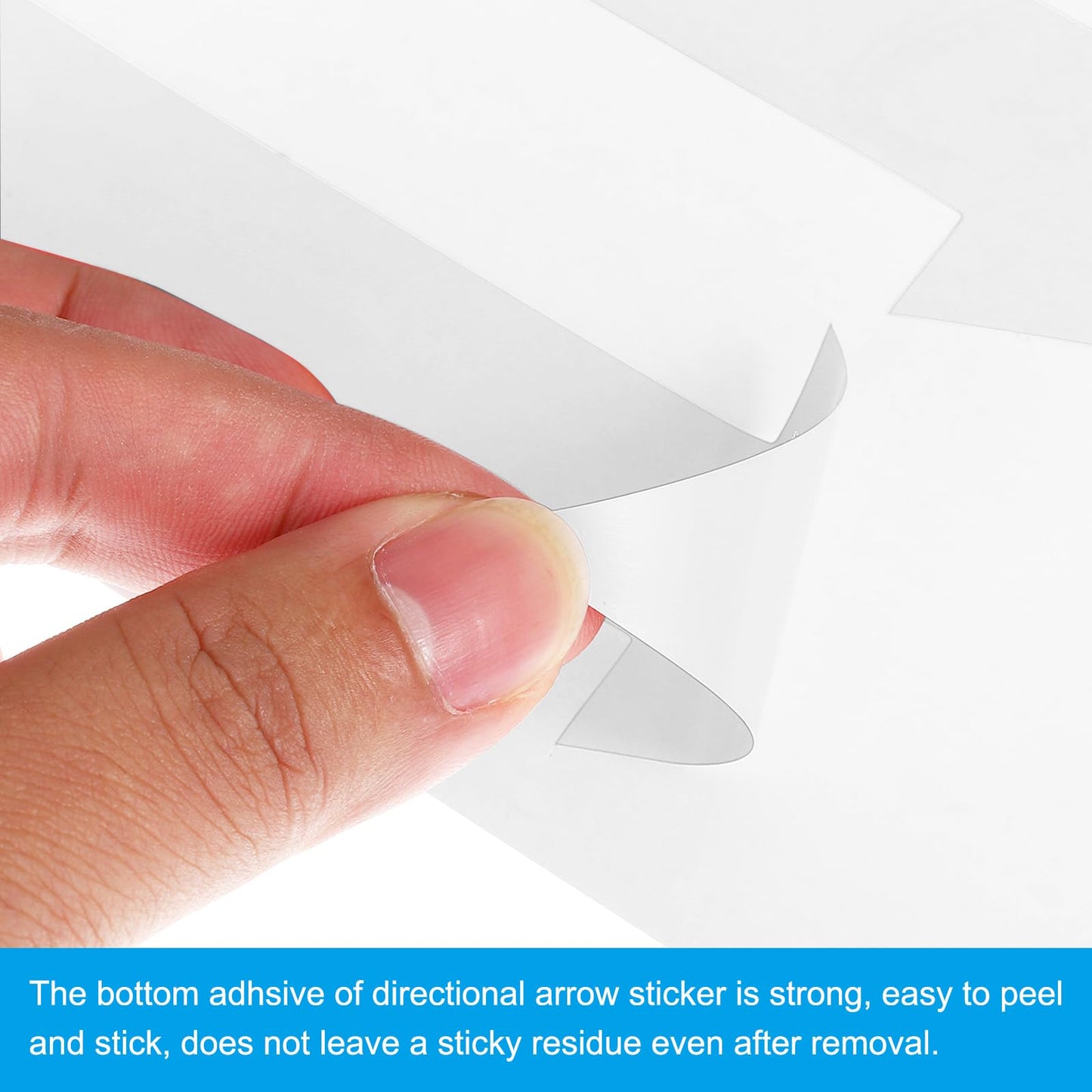 PATIKIL Directional Arrow Sticker, 12 Pack PVC Removable Self Adhesive Waterproof Floor Decal Wall Marking Sign for Road, Instructions, White