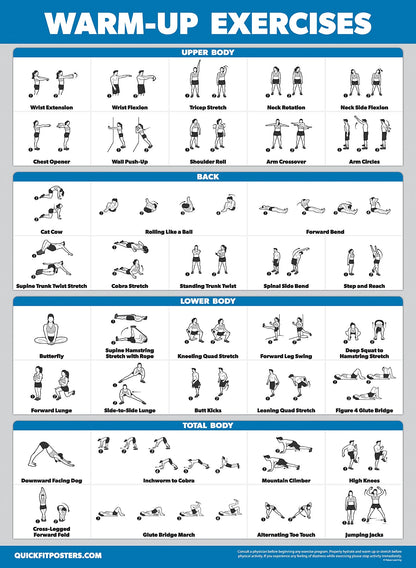 Palace Learning 3 Pack - Medicine Ball Workouts Volume 1 & 2 + Warm Ups Exercise Poster Set - Fitness Charts (18 x 24, LAMINATED)