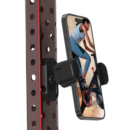 Magnetic Phone Holder for Gym Golf Cart Powerful Magnetic Base Works on Any Metal Surface Ideal for Workout Recording 360° Rotatable Gym Magnet Phone Mount Cradles Compatible with 4-7" Phones