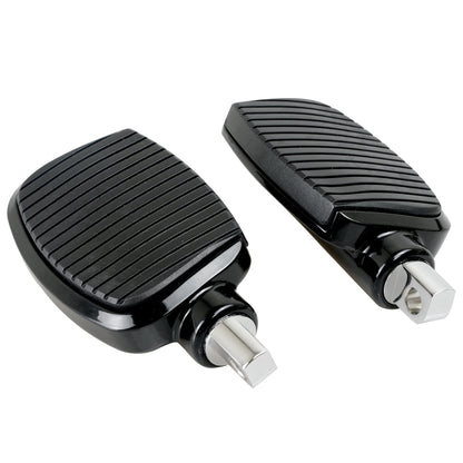 SWESGI Motorcycle Passenger Mini Board Floorboards Footpegs Pedals Footrests Highway Pegs with Anti-Slip Rubber Universal for Harley Davidson Dyna Touring Honda Suzuki Yamaha Triumph (Black)