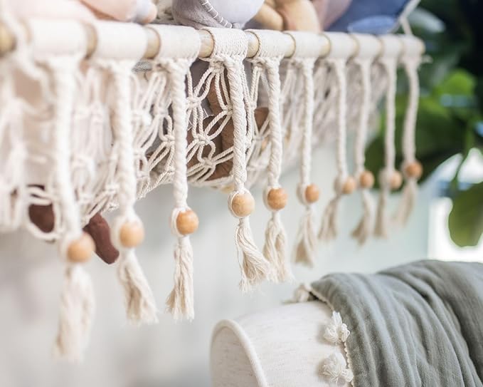 Crane Baby Macrame Hanging Storage Bin