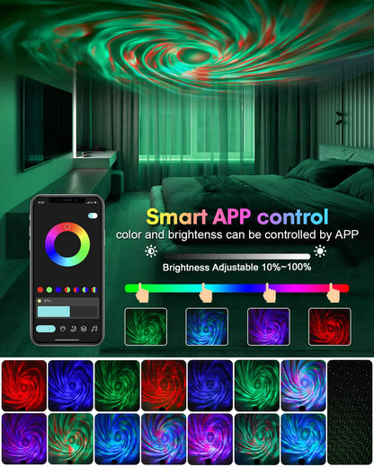 Star Projector Galaxy Light, Galaxy Projector for Bedroom with APP Remote Control, Timer - Night Light Projector for Kid Adult Aurora Light Projector