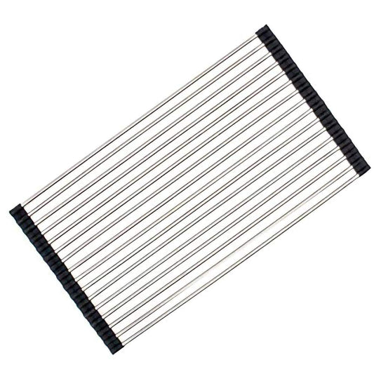 Ahyuan Roll up Dish Drying Rack Over The Sink Kitchen Roll up Sink Drying Rack Portable Dish Drainer Foldable Dish Drying Rack (Warm Gray, 17.8''X17'')