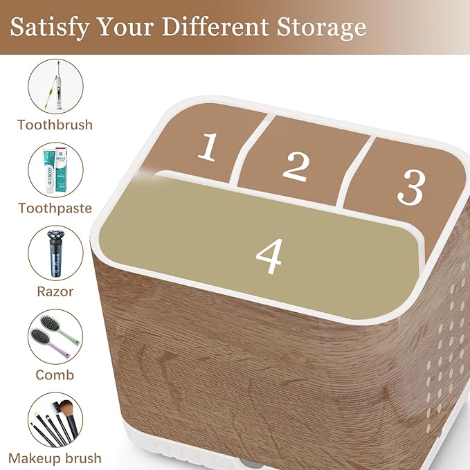 Toothbrush Holders for Bathrooms, Kids Electric Toothbrush and Toothpaste Holder